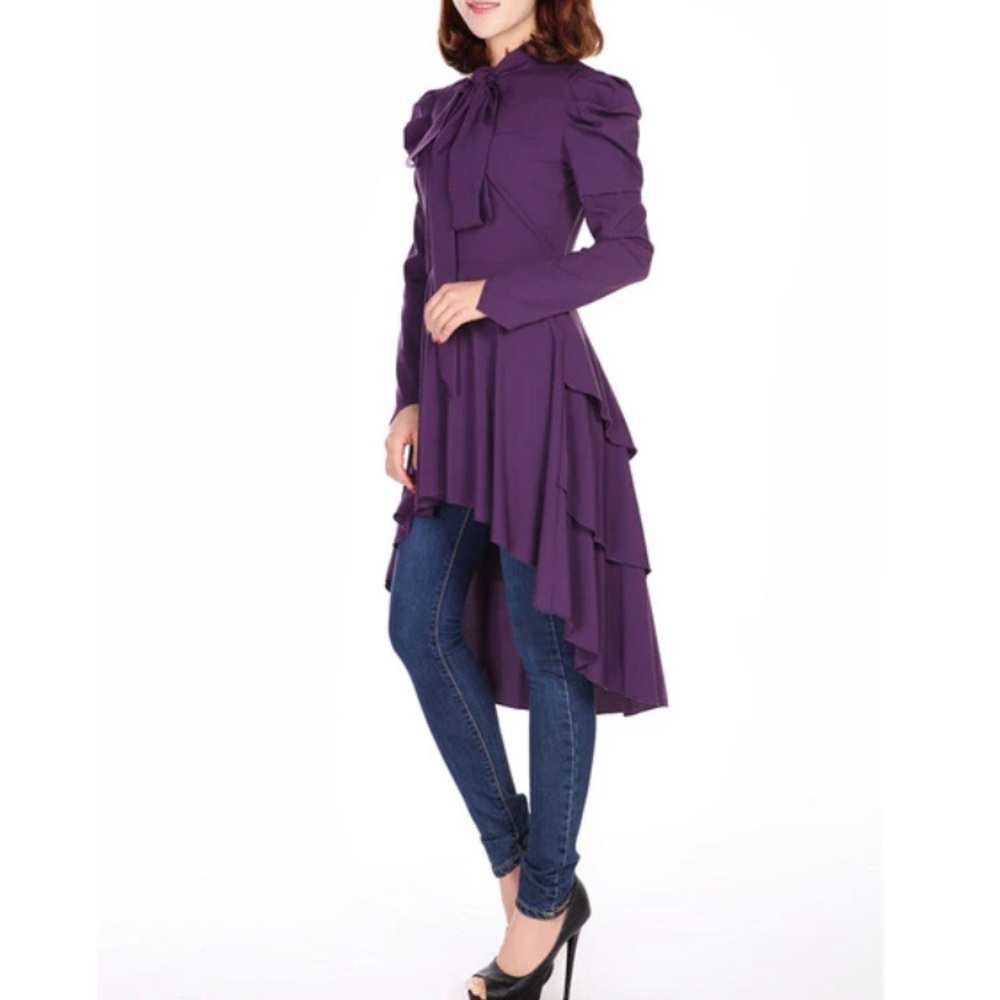 💜Victorian Romance Dress Top Purple💜 - Picture 3 of 7